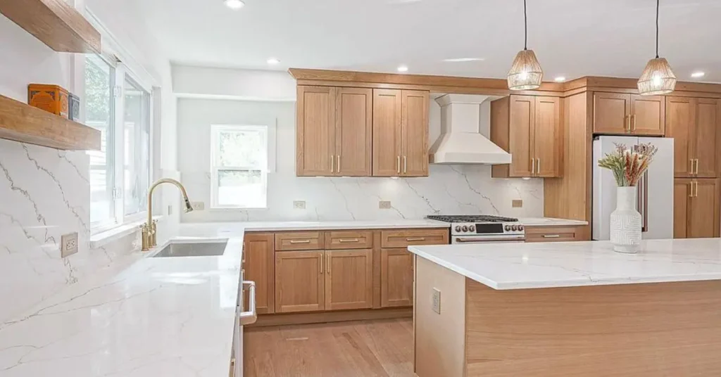 Modern kitchen remodeling design with custom cabinets